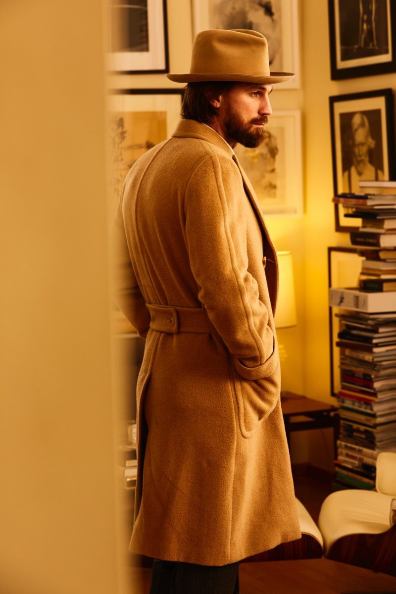 Henrik Fallenius pictured in a camel coat from Polo Ralph Lauren.