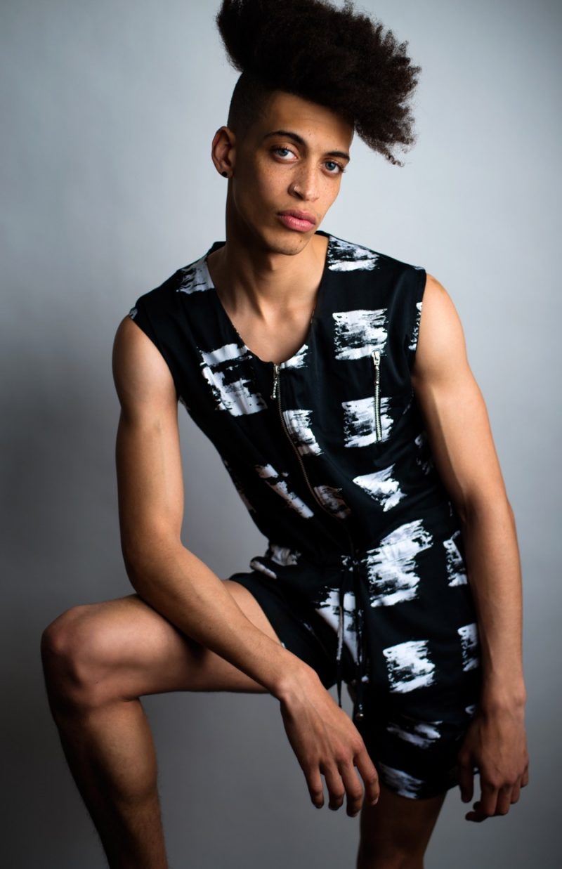 Alex wears jumpsuit Bleach Project. » New Kid on the Block: Alex Oko Osi by Mark Benjamin Alex wears jumpsuit Bleach Project.