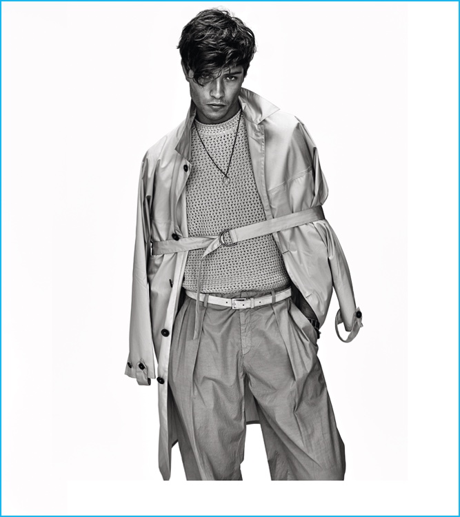 Francisco Lachowski dons neutrals for the pages of Dress to Kill Men.