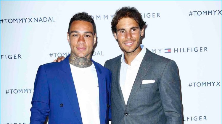 Gregory van der Wiel Rafael Nadal Tommy Hilfiger Pop Up Tennis Tournament