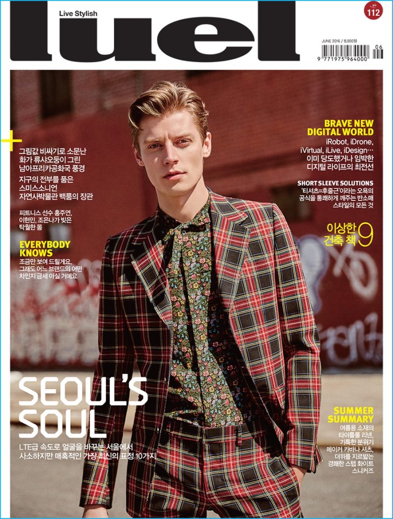 Model Janis Ancens covers Luel magazine in a pre-fall 2016 look from Gucci.