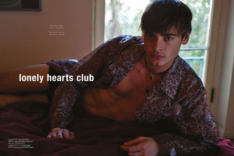Jacob Morton pictured in a leopard print coat from Dries Van Noten. » Lonely Hearts Club: Jacob Morton Takes It Easy with Hercules Jacob Morton pictured in a leopard print coat from Dries Van Noten.