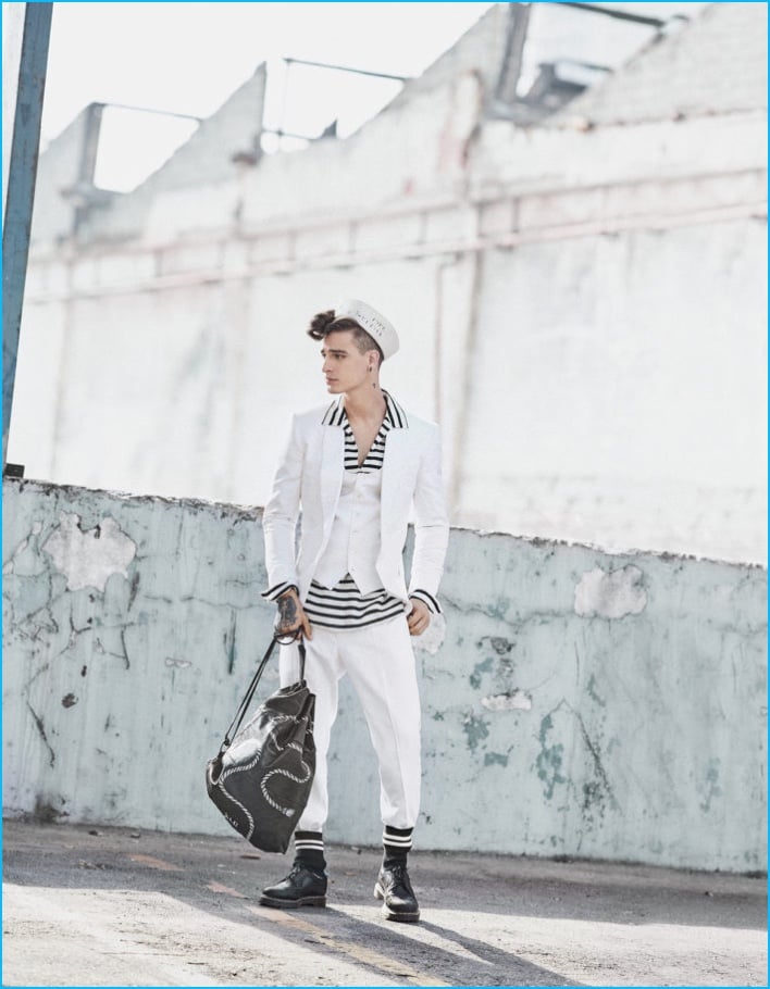 Jonathan Bellini 2016 LOfficiel Hommes Brasil Cover Photo Shoot