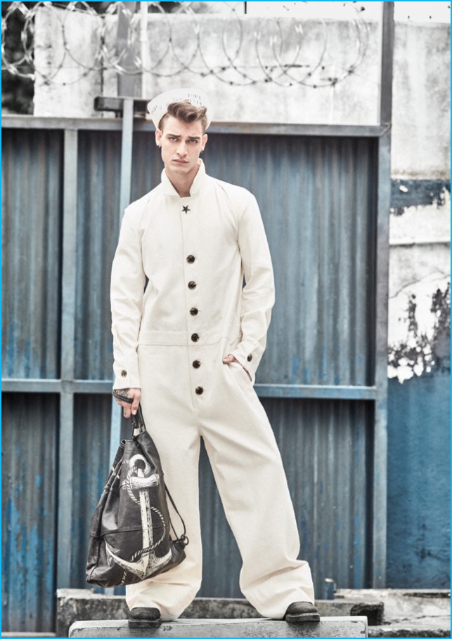 Jonathan Bellini 2016 LOfficiel Hommes Brasil Cover Photo Shoot