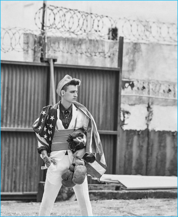 Jonathan Bellini 2016 LOfficiel Hommes Brasil Cover Photo Shoot