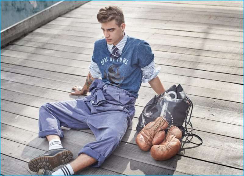 Jonathan Bellini pictured in nautical inspired fashions from Ellus, Aramis, Polo Ralph Lauren and more.