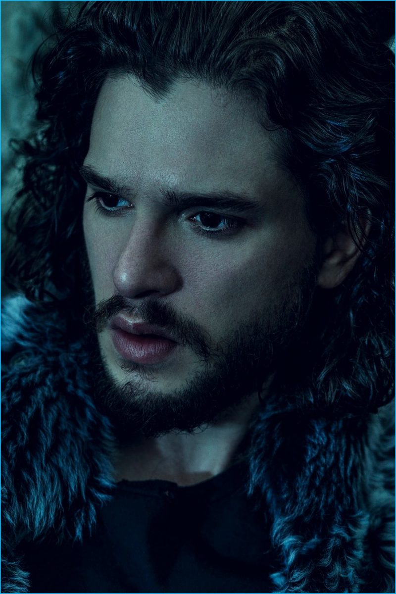 Kit Harington tackles a dark edge for his L'Uomo Vogue photo shoot.