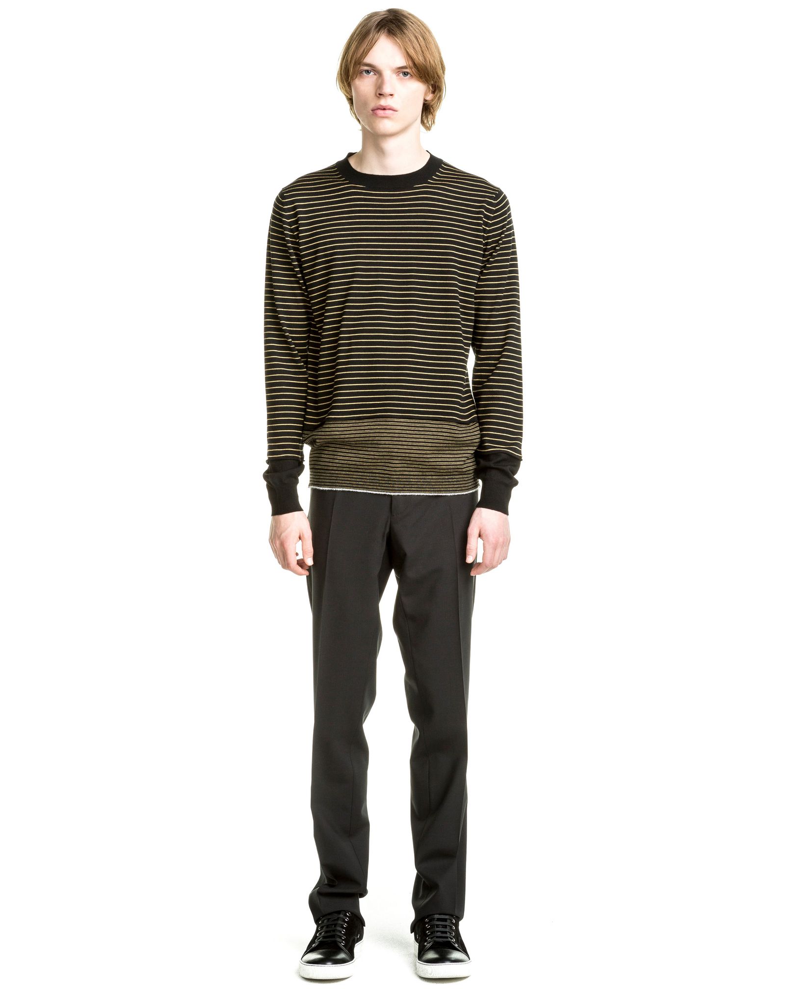Lanvin 2016 Pre Fall Mens Patchwork Stripe Sweater