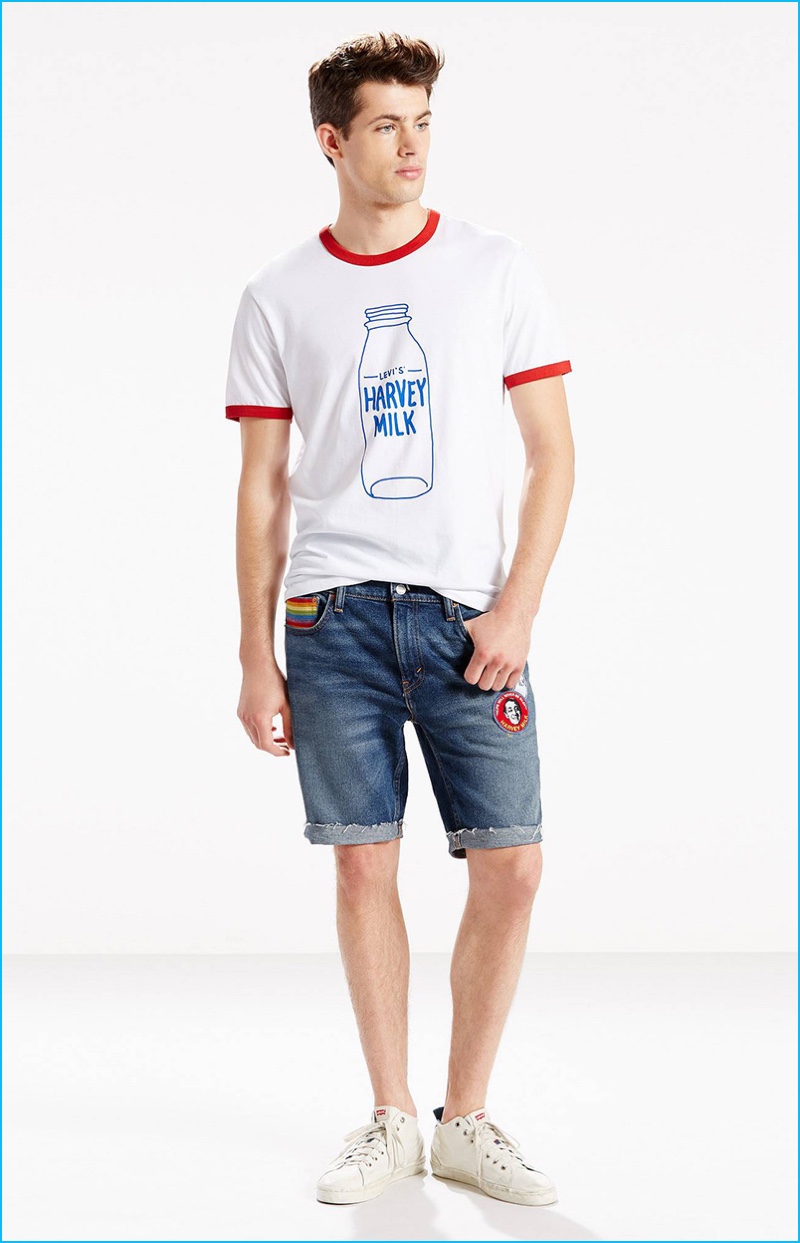Levi's 511 Slim-Fit Pride Shorts » Levi's Partners with Harvey Milk Foundation for 2016 Pride Collection Levi's 511 Slim-Fit Pride Shorts