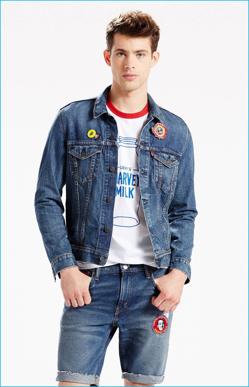 Levi's Pride Denim Trucker Jacket » Levi's Partners with Harvey Milk Foundation for 2016 Pride Collection Levi's Pride Denim Trucker Jacket