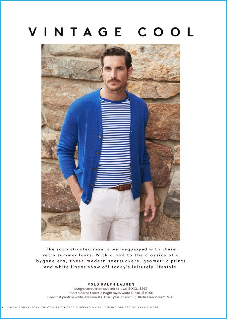 Justice Joslin embraces a vintage cool in Polo Ralph Lauren.