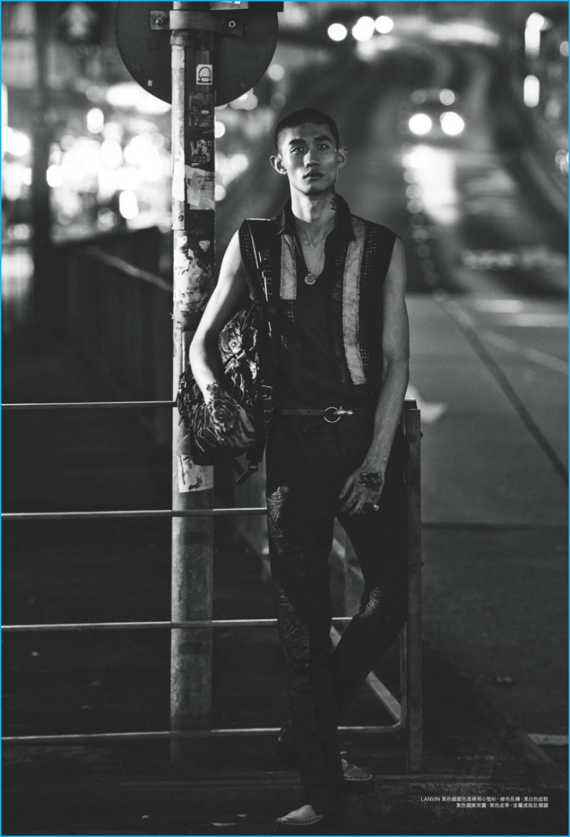 Gong is a svelte figure in Lanvin for MR magazine.