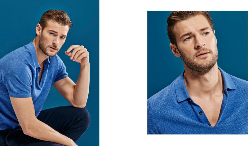 Dan Murphy sports a textured polo shirt from Massimo Dutti. » Massimo Dutti Revisits the Iconic Polo Shirt Dan Murphy sports a textured polo shirt from Massimo Dutti.