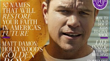 Matt Damon Covers Town & Country, Discusses Philanthropy Matt Damon Covers Town & Country, Discusses Philanthropy