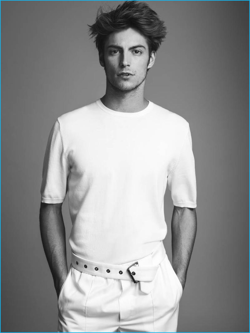 Timothée Bertoni is picture-perfect in a Tommy Hilfiger shirt with Pringle of Scotland trousers. » The New Debonair: Da Man Champions White Summer Fashions Timothée Bertoni is picture-perfect in a Tommy Hilfiger shirt with Pringle of Scotland trousers.