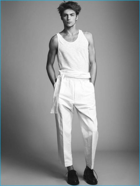 Mens White Summer Fashions 2016 Editorial Da Man Timothee Bertoni 009