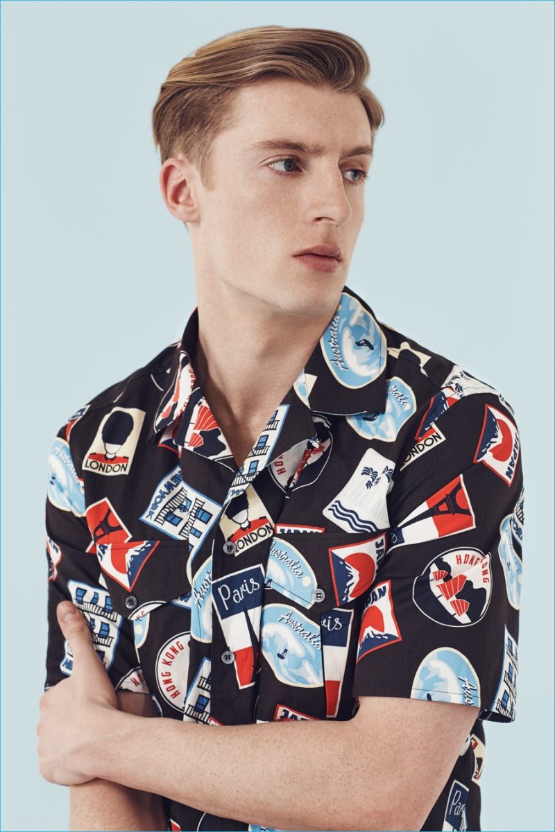 Maison Kitsuné for Mr Porter Patterned Camp Shirt