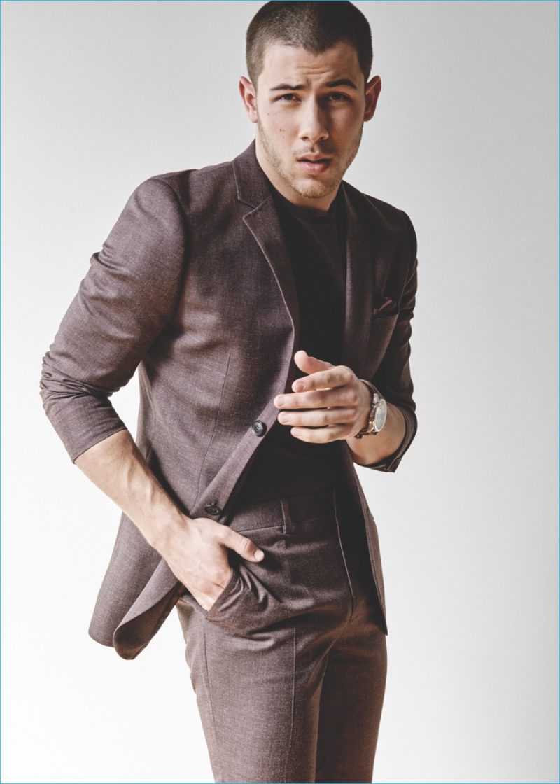 Nick Jonas suits up in Topman for the label's latest magazine issue.