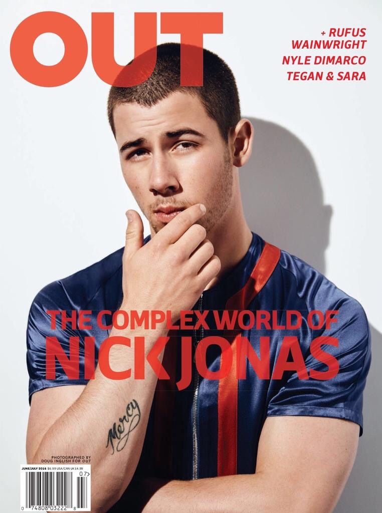 Nick Jonas covers the June/July 2016 issue of Out magazine in Louis Vuitton.