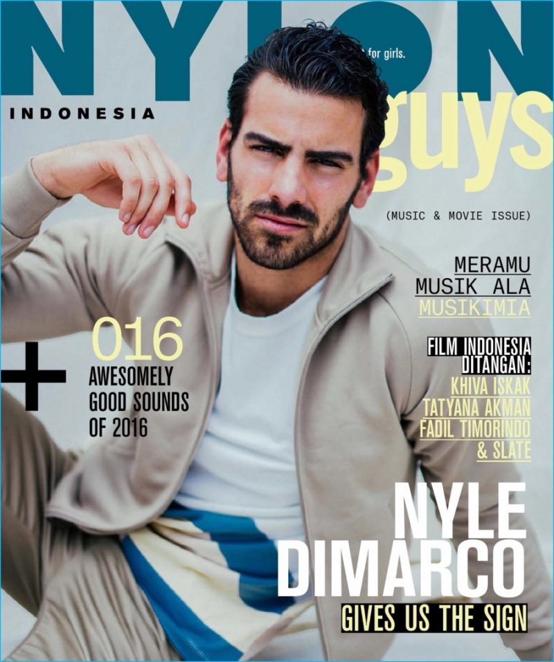 Nyle DiMarco covers the most recent issue of Nylon Guys Indonesia.