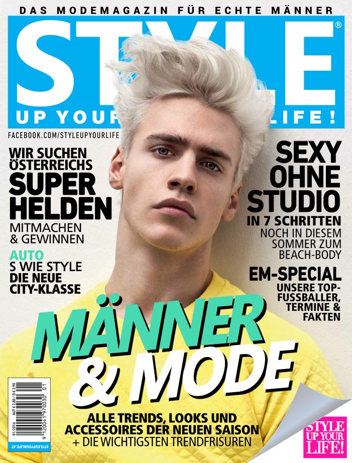 Oliver Stummvoll covers the spring-summer 2016 issue of Style Up Your Life!