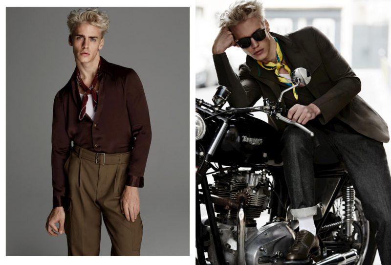 Styled by Jacky Tam, Oliver Stummvoll dons chic neckties for his GQ China editorial.