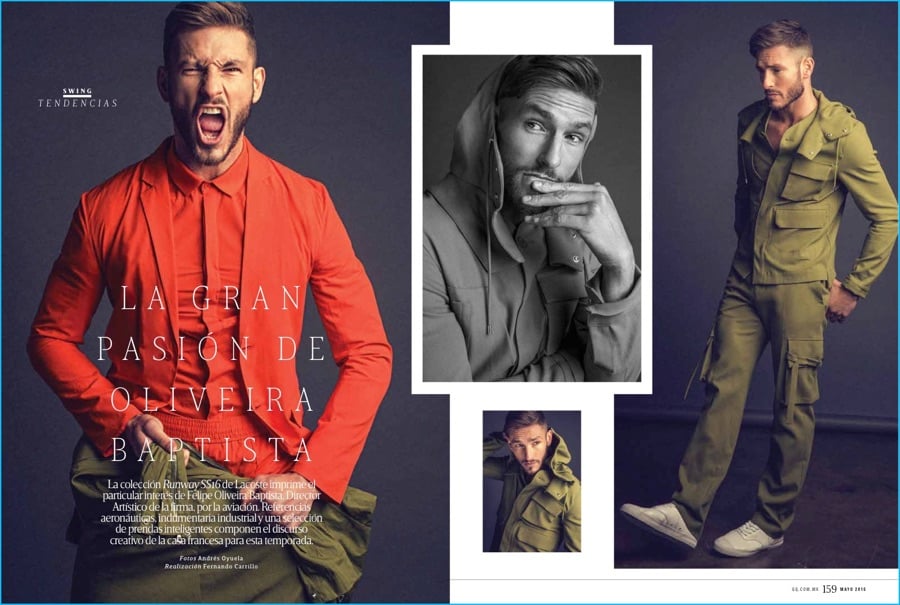 Parker Gregory Embraces Military Edge in Lacoste for GQ Mexico