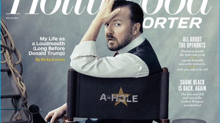 Ricky Gervais Covers The Hollywood Reporter, Talks Donald Trump
