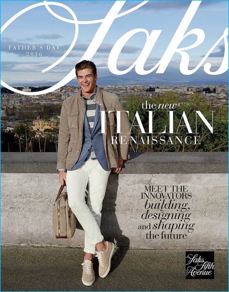 Saks Fifth Avenue celebrates the new Italian Renaissance and Father's Day for its latest menswear catalogue.