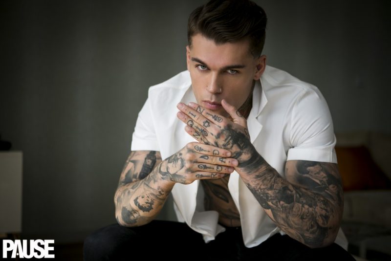 Stephen James photographed by Benjamin Glean for Pause magazine.