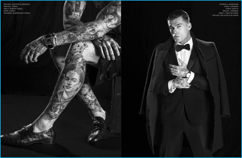 Stephen James goes formal for the latest issue of Vision 3.0.