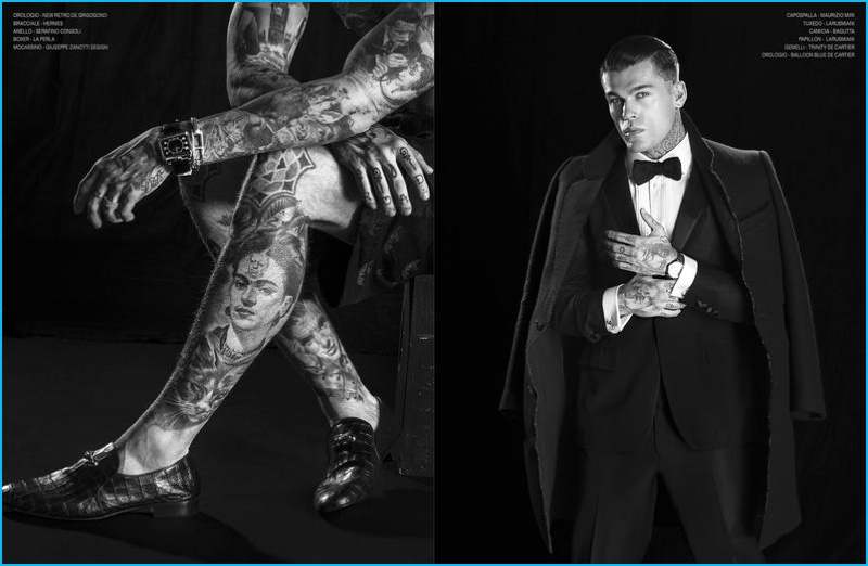 Stephen James goes formal for the latest issue of Vision 3.0.