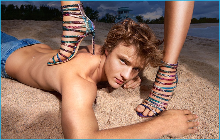 Justin Barnhill photographed by Elaine Constantine for Steve Madden.