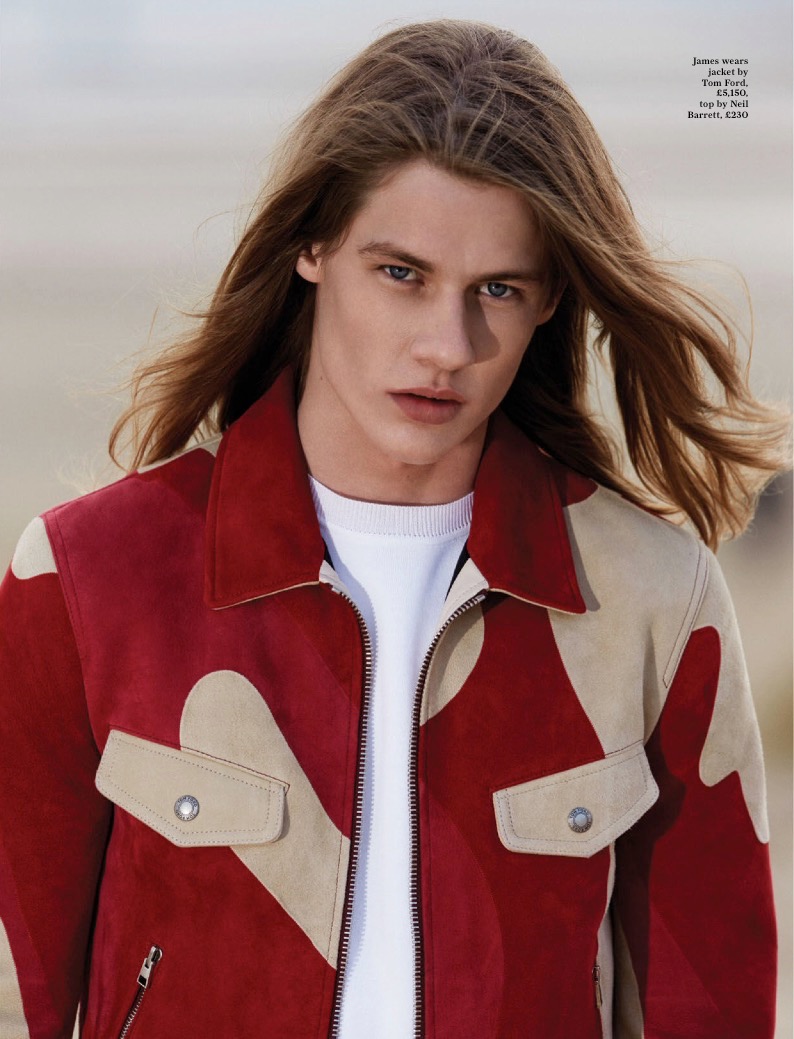 James Phillips is a standout in a suede jacket from Tom Ford.