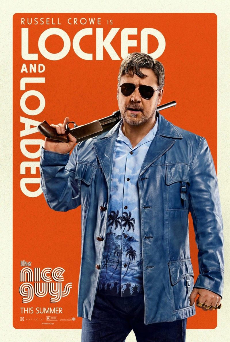 Russell Crowe as Jackson Healy for The Nice Guys movie poster artwork.