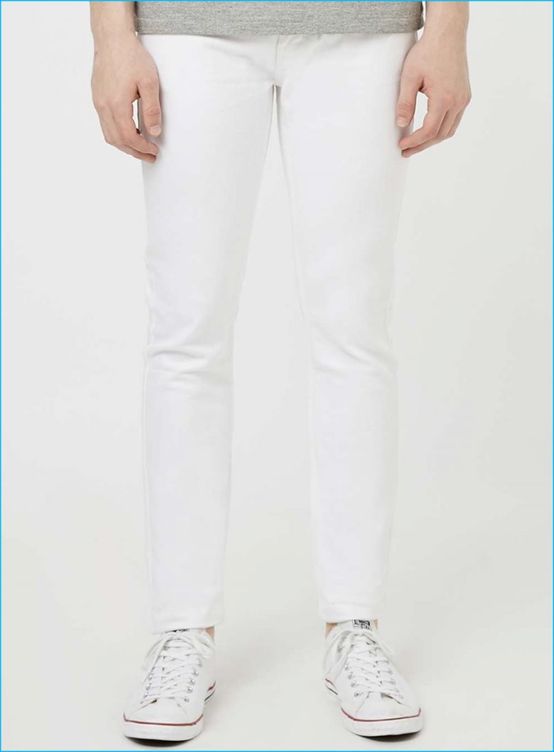 Topman White Stretch Skinny Jeans