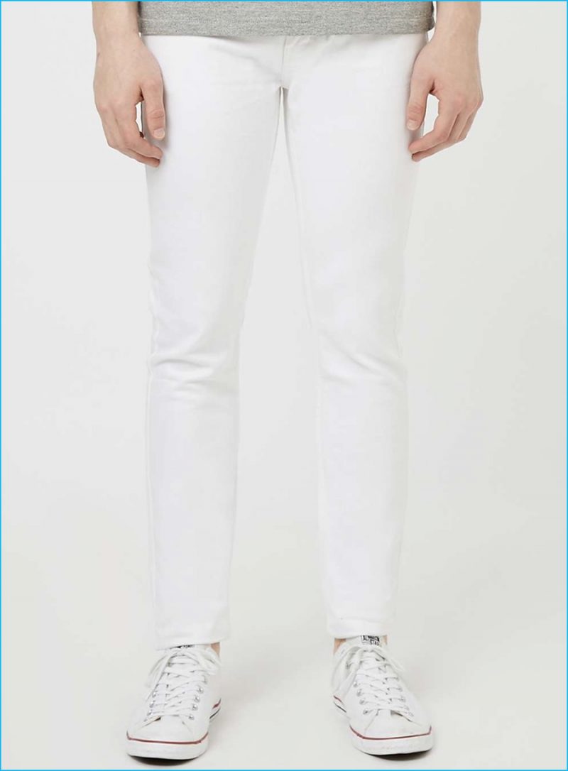 Topman White Stretch Skinny Jeans » Nick Jonas Champions Slim Tailoring with Topman Topman White Stretch Skinny Jeans