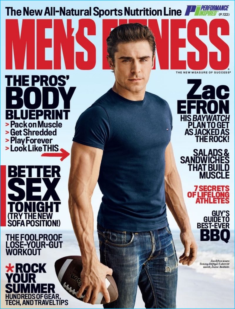 Zac Efron covers the June 2016 issue of Men's Fitness.