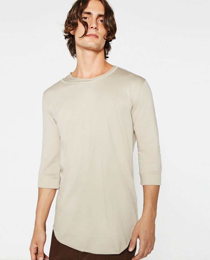 Zara Man Streetwise Collection Mock Layer Top