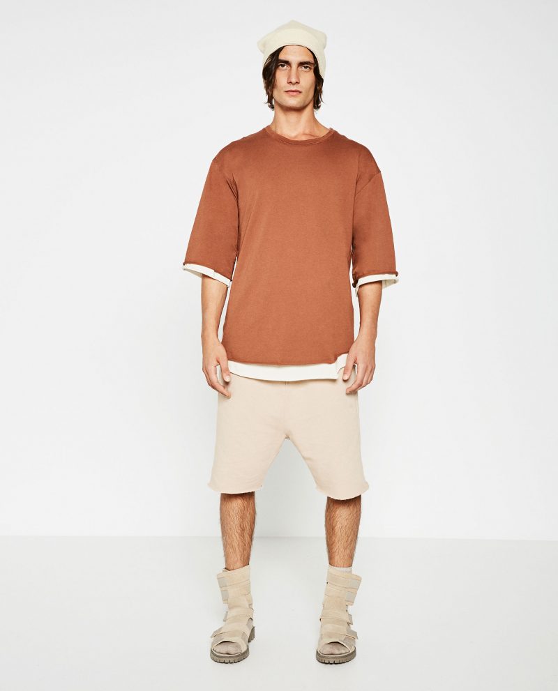 Zara Man Streetwise Collection Piped Seam T-Shirt