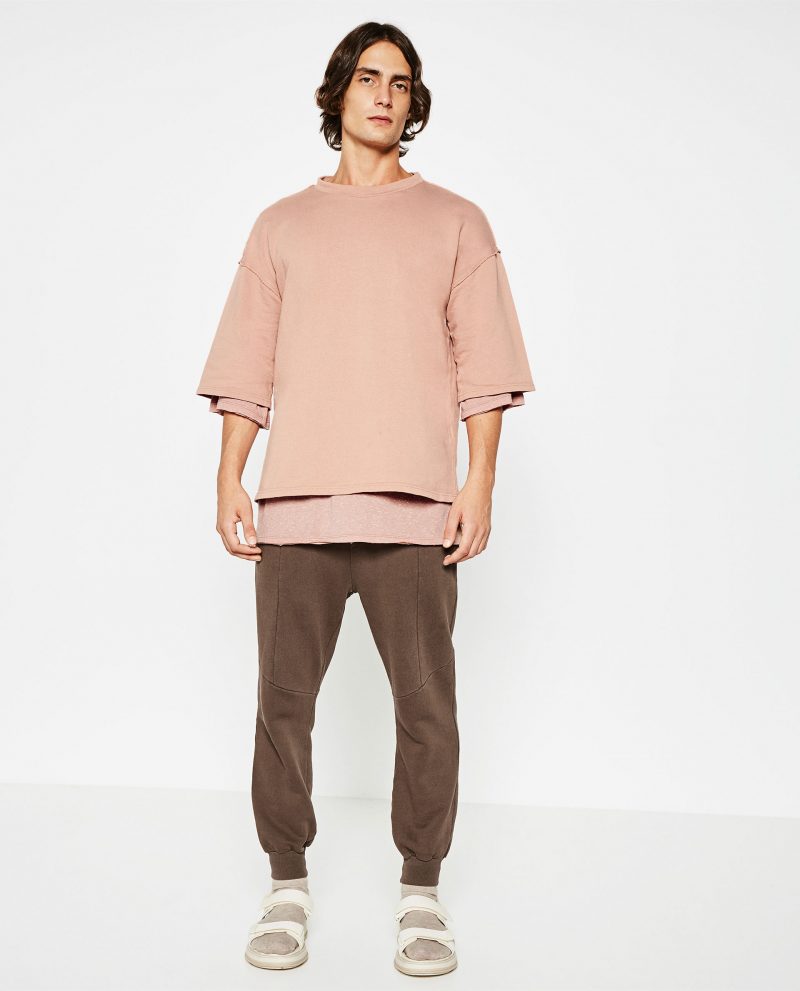 Zara Man Streetwise Collection Short-Sleeve Sweatshirt