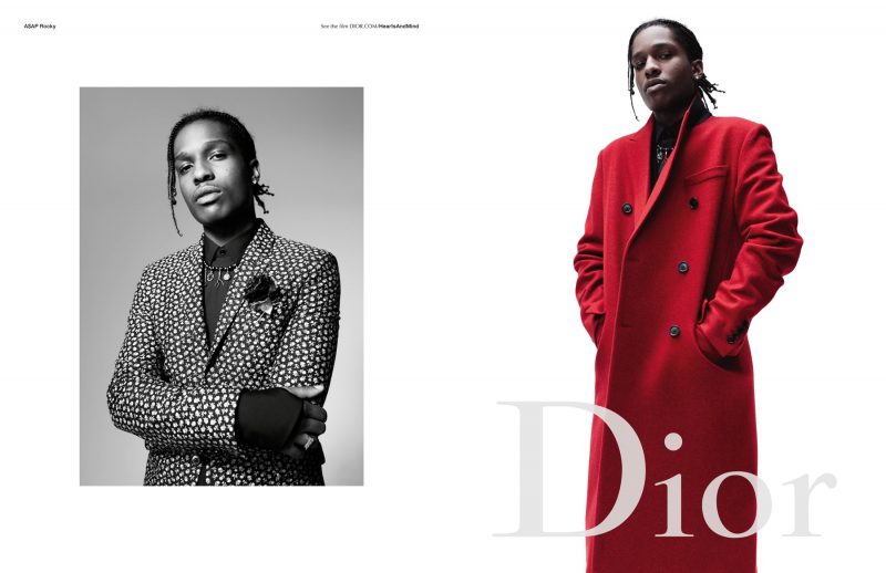Rapper A$AP Rocky fronts Dior Homme's fall-winter 2016 campaign.