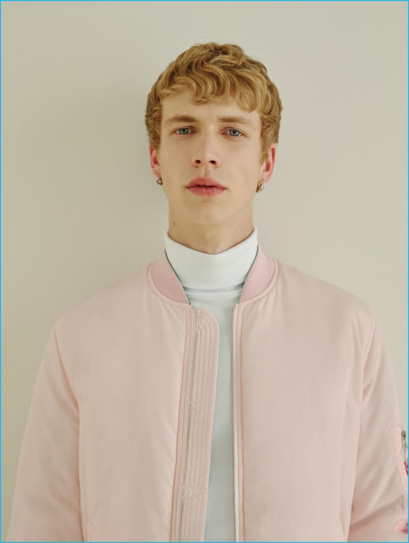 ASOS has a pale pink moment with a bomber jacket for fall-winter 2016.