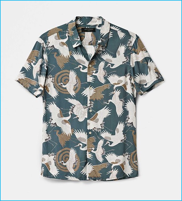 AllSaints Tsuru Hawaiian Shirt