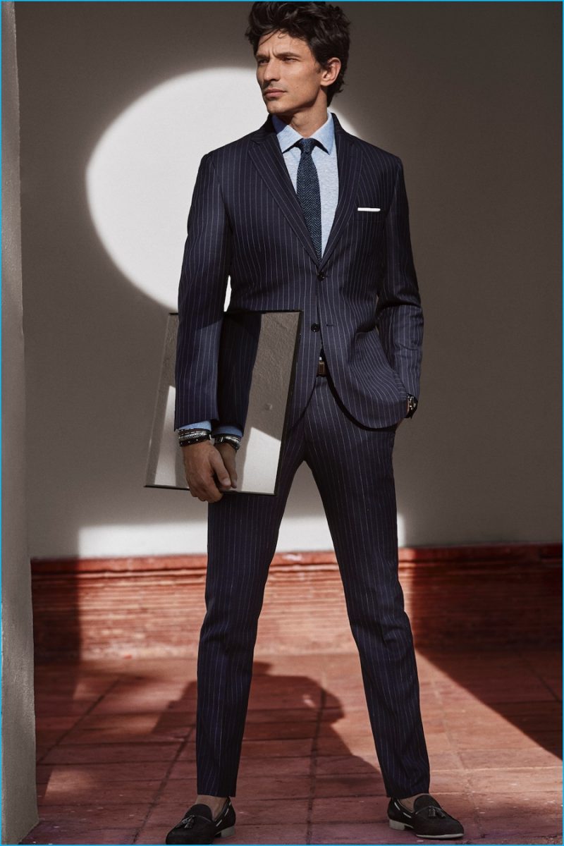 Andres Velencoso Segura dons Massimo Dutti suiting.