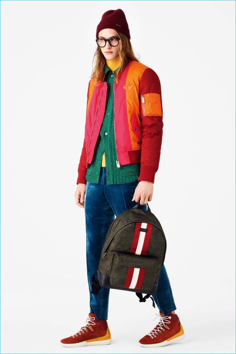 Bally finds a youthful spontaneity with its fun mix of colors and proportions for spring-summer 2017.