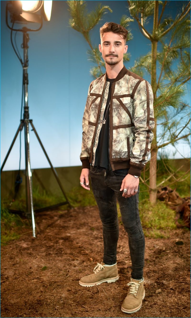 McLaren GT Academy driver Struan Moore pictured at Belstaff's spring-summer 2017 presentation.