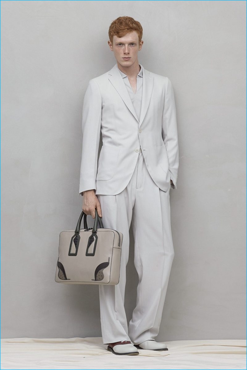 Bottega Veneta has a summer neutrals moment with relaxed suiting.