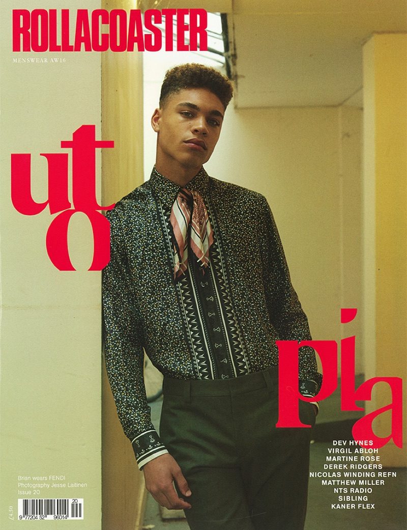 Brian Whittaker covers Rollacoaster magazine in a fall-winter 2016 look from Fendi.