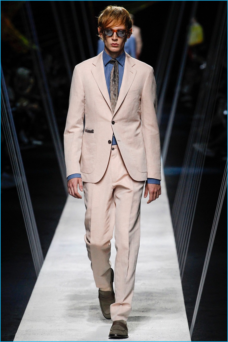 Canali embraces spring perfect hues for its chic new suiting.
